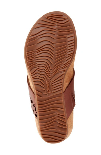 Shop Softwalk Bethany Leather Sandal In Brown Toffee