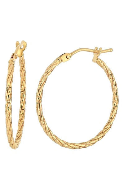 Shop Bony Levy Thin Twisted 14k Gold Hoop Earrings In 14k Yellow Gold