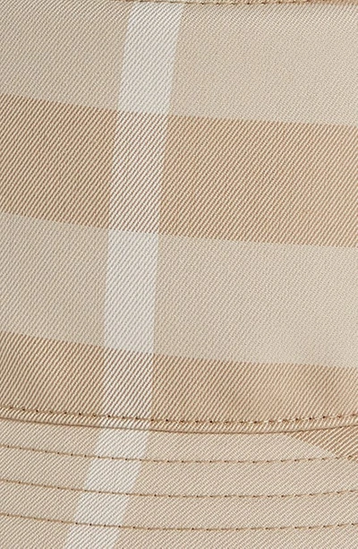 Shop Burberry Giant Check Cotton Canvas Bucket Hat In Soft Fawn