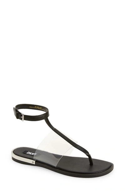 Shop Dkny Ava Ankle Strap Sandal In Black