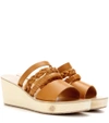 ANCIENT GREEK SANDALS HELENE LEATHER WEDGE SANDALS,P00165102