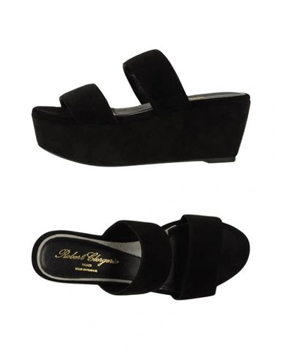 Robert Clergerie Sandals In Black