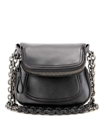Tom Ford Jennifer Mini Leather Shoulder Bag In Black|nero