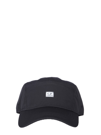Shop C.p. Company Logo Baseball Hat In Black