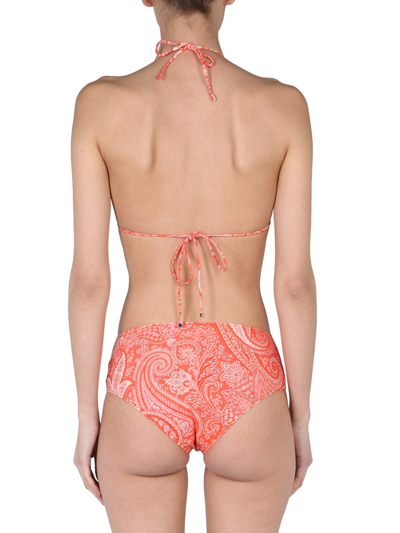 Shop Etro Paisley Pattern Bikini In Orange