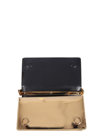 Shop Dolce & Gabbana Maxi Logoed Plate Phone Bag In Gold