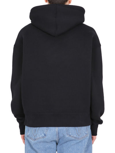 Shop Ami Alexandre Mattiussi Sweatshirt With Logo Patch In Black