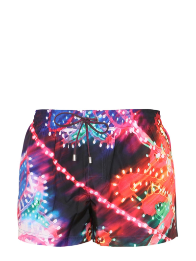 Shop Dolce & Gabbana Lumnarie Print Swimsuit In Multicolour