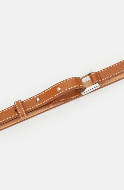 Shop Lafayette 148 Vachetta Leather Belt In Copper