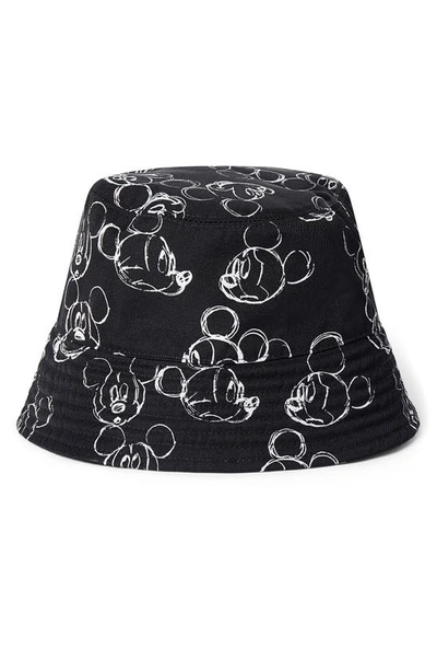 Shop Stella Mccartney X Disney Mickey Logo Bucket Hat In 1000 - Black