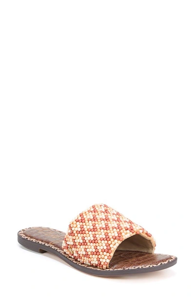 Shop Sam Edelman Gunner Slide Sandal In Peach Pearl Multi