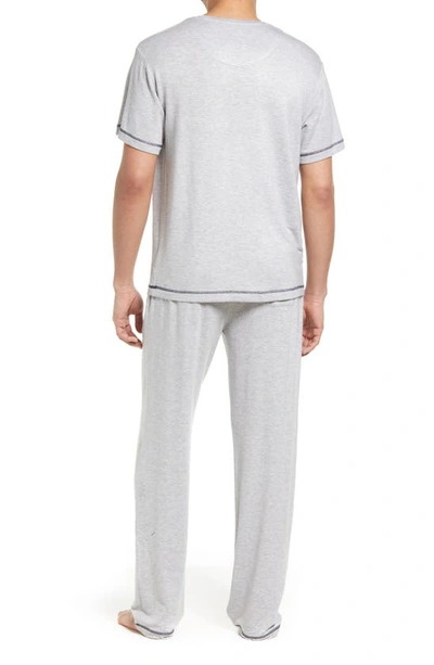 Shop Majestic Jet Setter Jersey Pajamas In Grey