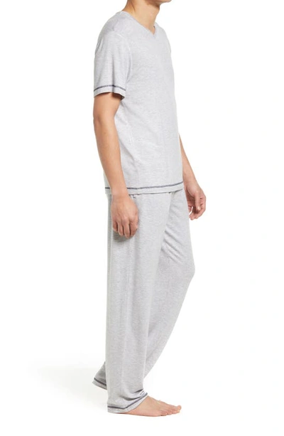 Shop Majestic Jet Setter Jersey Pajamas In Grey