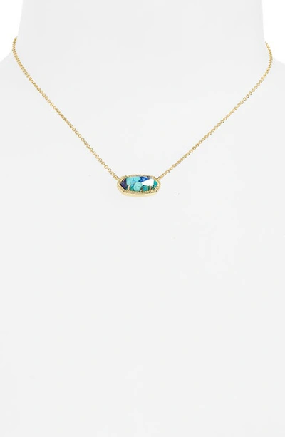 Shop Kendra Scott Elisa Birthstone Pendant Necklace In Gold Bronze Turquoise