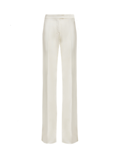 Shop Etro Tailored Satin Trousers In White