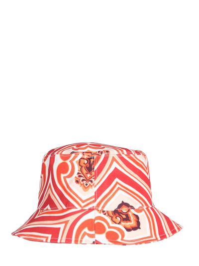 Shop Etro Bucket Hat In Orange