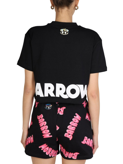 Shop Barrow Cropped T-shirt In Black