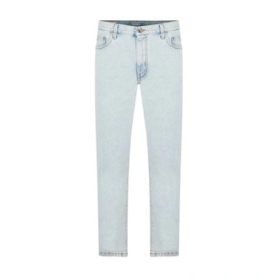 Shop Off-white Slim-fit Jeans In Bleach Blue