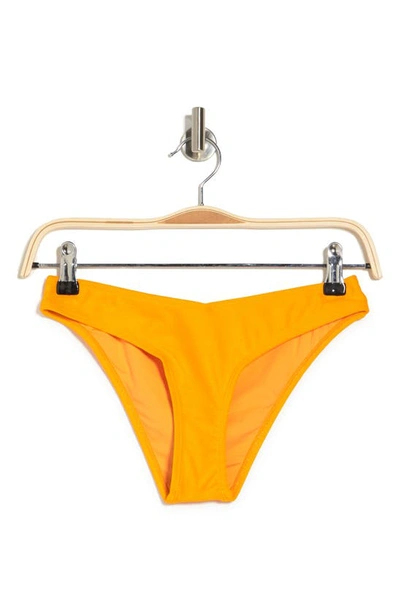 Topshop Towelling V-front Bikini Bottoms In Orange | ModeSens