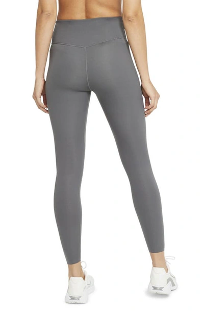 Shop Nike One Lux 7/8 Tights In Iron Grey/ Clear