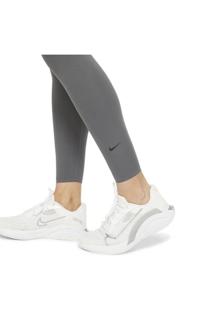 Shop Nike One Lux 7/8 Tights In Iron Grey/ Clear