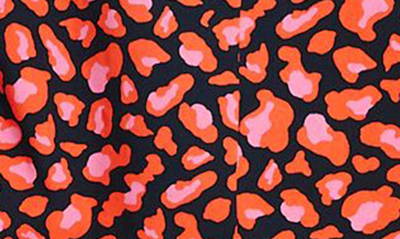 Shop River Island Print Ruffle Minidress In Red/ Pink/ Black