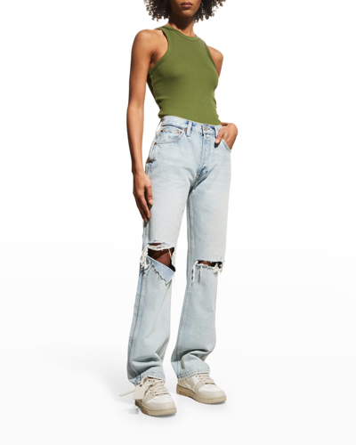 Shop Re/done 90s High-rise Loose Jeans In Vintage Playa Dis