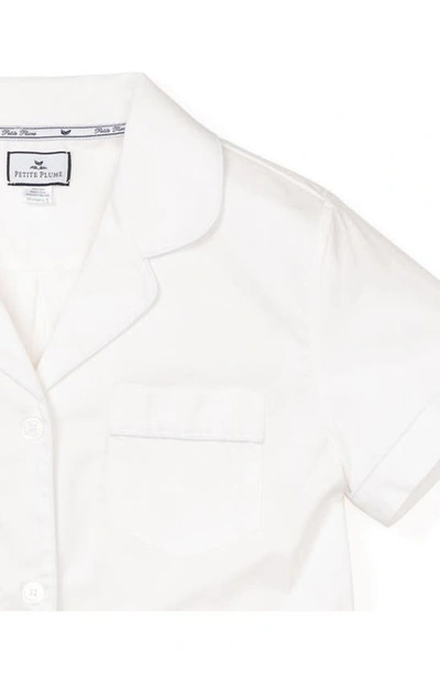 Shop Petite Plume Classic Cotton Short Pajamas In White