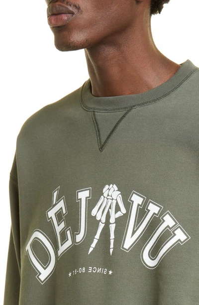 Shop Our Legacy Base Déjà Vu Graphic Sweatshirt In Green Deja Vu Print