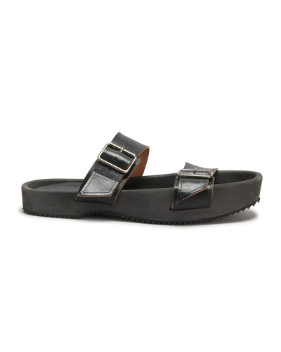 Shop Dries Van Noten Men's Buckle Slide Sandals In Black