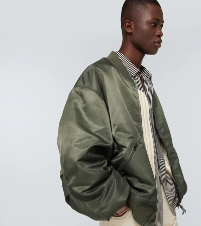 Shop Acne Studios Bomber Jacket In Olive Green