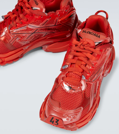 Shop Balenciaga Runner Sneakers In Red