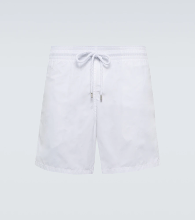 Vilebrequin Moorea Swim Shorts With Elastic Waistband In Blanc