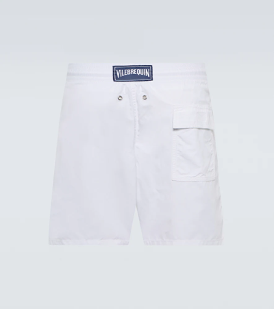 Shop Vilebrequin Drawstring Swim Shorts In Blanc