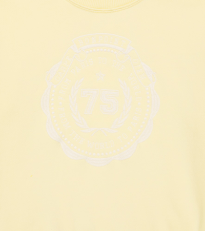 Bonpoint Aimery Embroidered Cotton Sweater In Yellow