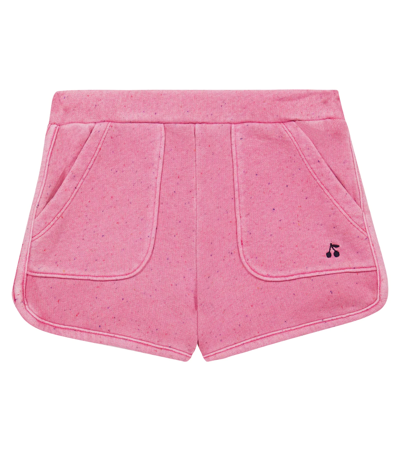 Bonpoint Arial Embroidered-logo Shorts In Faded Pink
