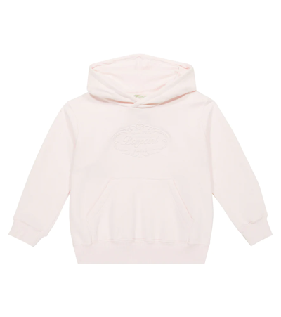 Shop Bonpoint Aiana Logo Cotton Hoodie In Pale Pink