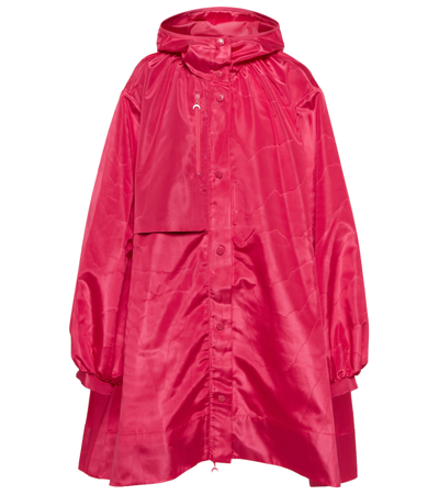 Shop Marine Serre Hooded Windbreaker Jacket In Pink