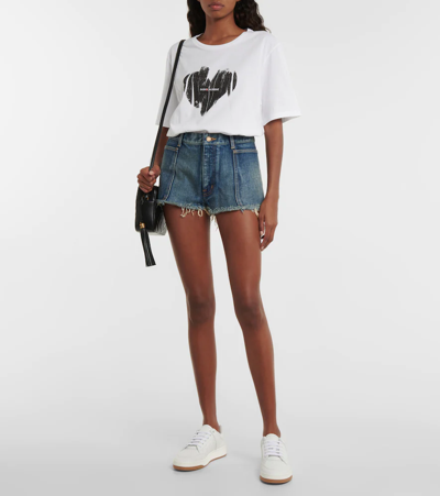 Saint Laurent Leather Sneakers In White