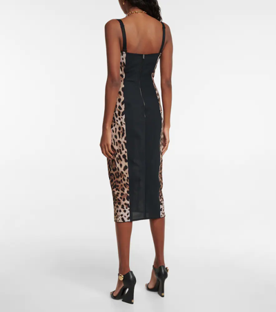Shop Dolce & Gabbana Leopard-print Midi Dress In Leo New