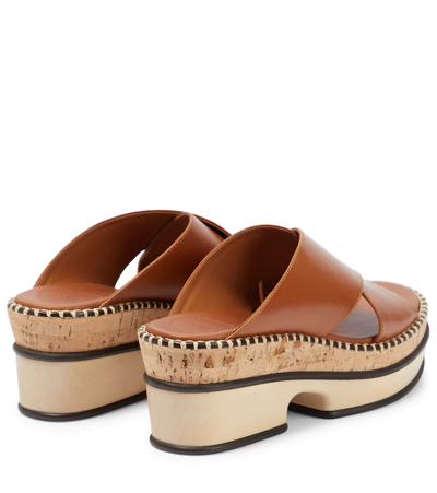 Shop Chloé Laila Platform Sandals In Brown