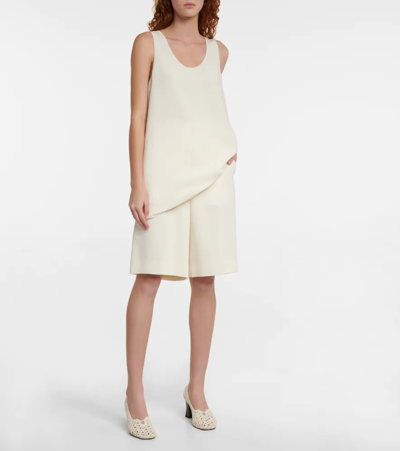 The Row Crocheted Organic Cotton-blend Pumps In Milk
