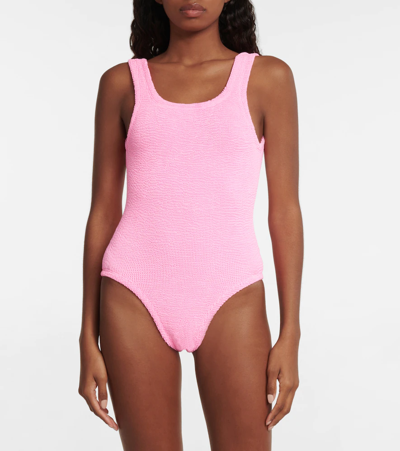 Hunza G Square Neck Swim In Bubblegum