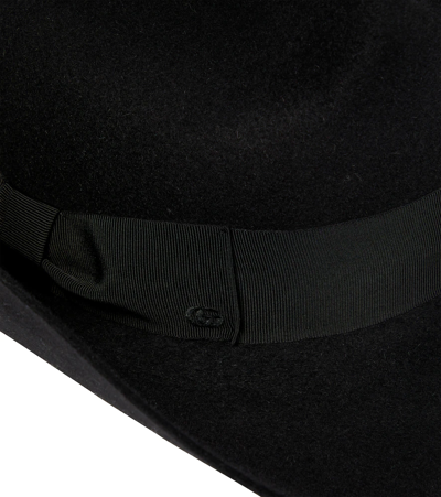 Shop Gucci Wool Felt Cowboy Hat In Black/black