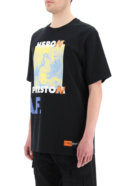 Shop Heron Preston Printed T-shirt In Black