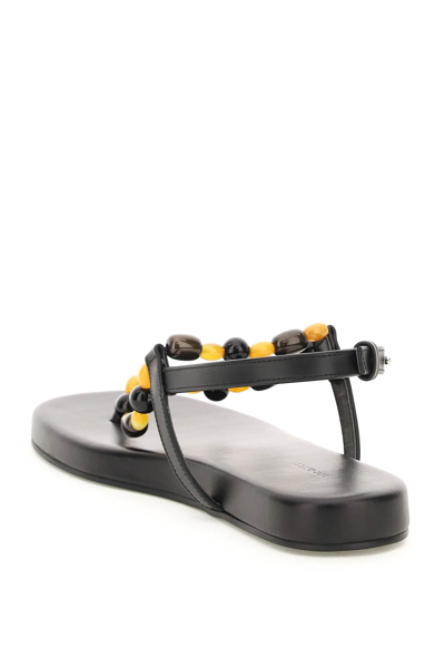 Shop Low Classic Thong Sandals With Beads In Black