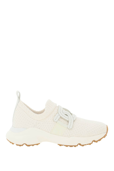 Shop Tod's Slip-on Sneakers In Fabric In White