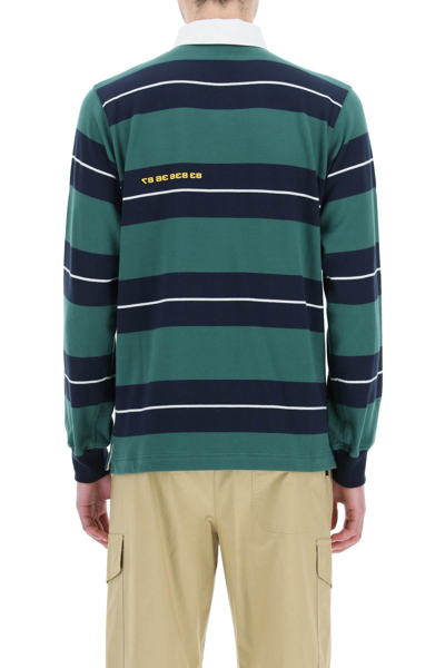 Shop Vtmnts Striped Polo Shirt In Cotton Knit In Mixed Colours