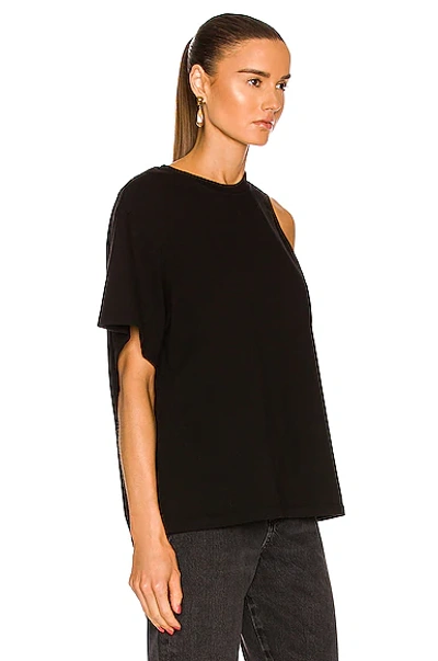 Shop Agolde Della Asymmetric T Shirt In Black