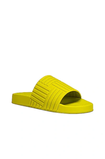 Bottega Veneta Intrecciato Logo-embossed Slides In Kiwi